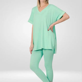 Chill Day 2 Piece Set-Mint - La Luz Boutique