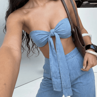 Cloud 9 Denim Set - La Luz Boutique