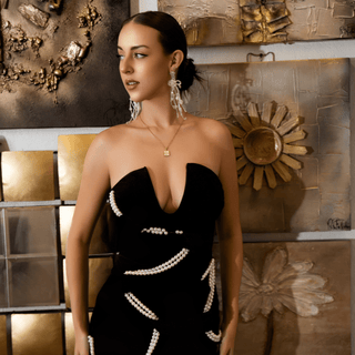 Clutching Pearls Midi Dress - La Luz Boutique