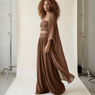 Cocoa Mirage Kimono - La Luz Boutique