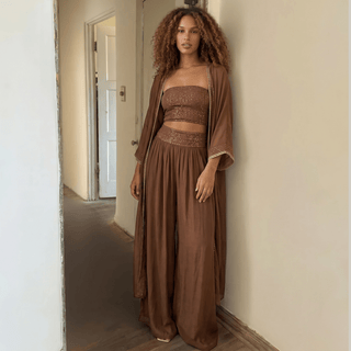 Cocoa Mirage Kimono - La Luz Boutique