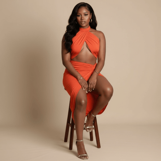 Coral Cove Wrap Around Set - La Luz Boutique