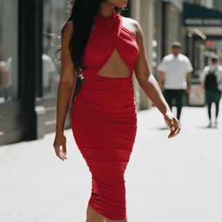 Cosmo Crush Midi Dress - La Luz Boutique