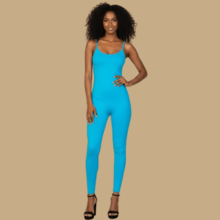 Dakota Bodycon Jumpsuit - Ocean Blue - La Luz Boutique
