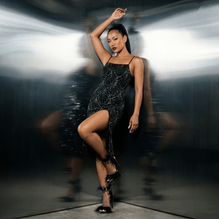 Dazzling Nights Sequin Midi Dress - La Luz Boutique
