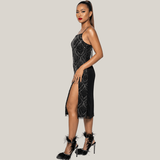 Dazzling Nights Sequin Midi Dress - La Luz Boutique
