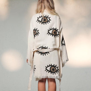 Eye of The Beholder Kimono - La Luz Boutique