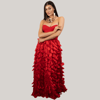Flamenco Bloom Red Dress - La Luz Boutique