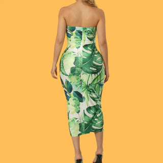 Flora Bodycon Dress- Green