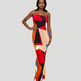 Geo Maxi Dress - La Luz Boutique