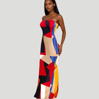 Geo Maxi Dress - La Luz Boutique