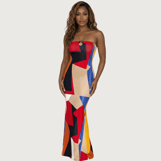 Geo Maxi Dress - La Luz Boutique