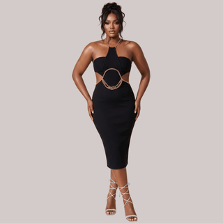 Golden Alibi Dress - La Luz Boutique