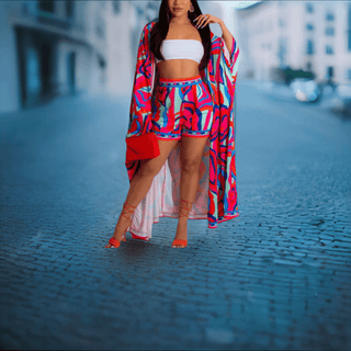 'Akela' Kimono and Shorts set laluzboutique