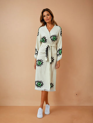Green Eye Kimono - La Luz Boutique