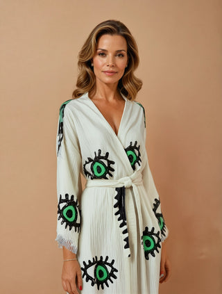 Green Eye Kimono - La Luz Boutique