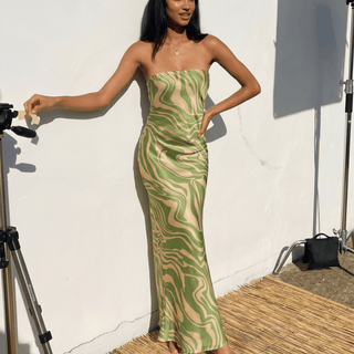Green Rhapsody Maxi Dress - La Luz Boutique
