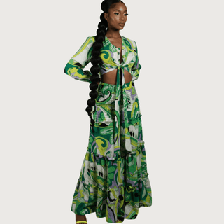 Groove Is In The Heart 2 Piece Set w/ Bell Bottom Pants - La Luz Boutique