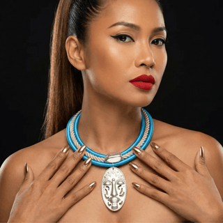 Hina Braided Silk Statement Necklace - La Luz Boutique