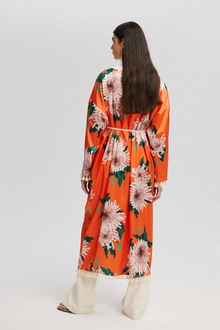 In Bloom Kimono - Orange - La Luz Boutique