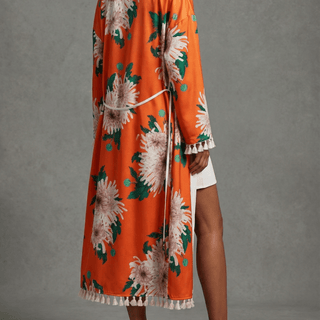 In Bloom Kimono - Orange - La Luz Boutique