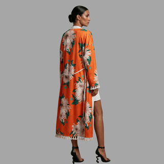 In Bloom Kimono - Orange - La Luz Boutique