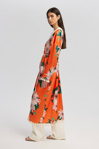 In Bloom Kimono - Orange - La Luz Boutique