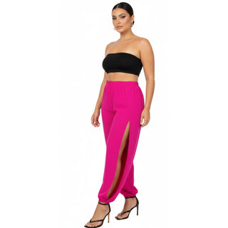 Jeannie's Side Split Pants - La Luz Boutique