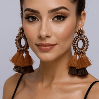 Jet Set Tassel Earrings - La Luz Boutique