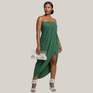 Lola Venetian Ruched Midi - La Luz Boutique