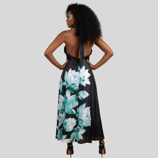 Lotus Reverie Halter Neck Dress - La Luz Boutique