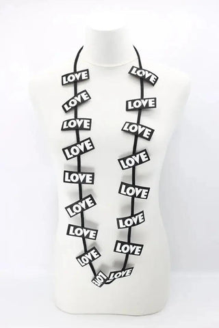 'Love' Ribbon Necklace - La Luz Boutique