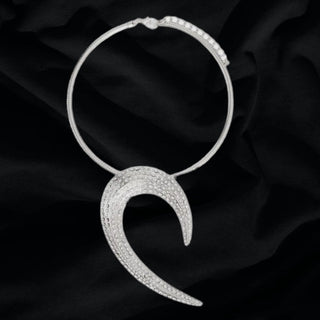 Lunar Curve Statement Necklace - La Luz Boutique
