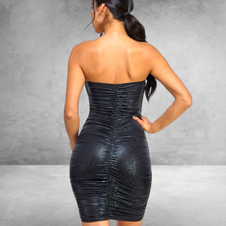 Midnight Ruffle Mini Dress - La Luz Boutique