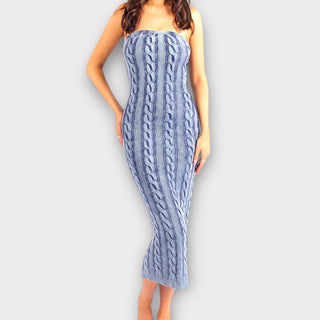 Milla Strapless Luxe Sweater Maxi Dress - La Luz Boutique
