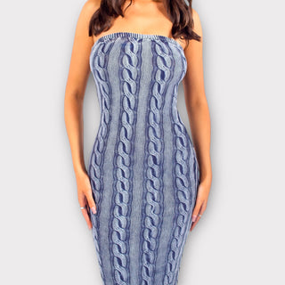 Milla Strapless Luxe Sweater Maxi Dress - La Luz Boutique