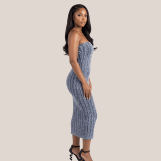 Milla Strapless Luxe Sweater Maxi Dress - La Luz Boutique