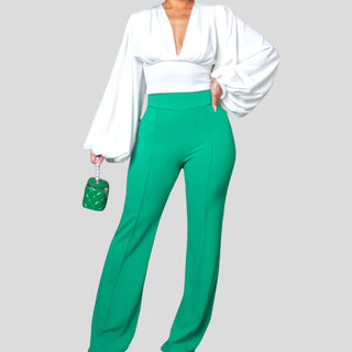 Misha Pants- Green - La Luz Boutique