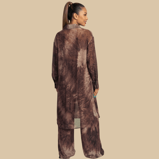 Mocha Dreams 2 Piece Shirt and Pants Set - La Luz Boutique