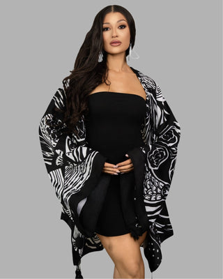 Mondrian Maze Kimono - La Luz Boutique