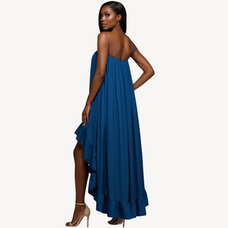 Nassau Blue Hi Lo Midi Dress - La Luz Boutique