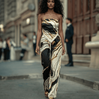 Noir & Gold Opulence 2 Piece Set - La Luz Boutique