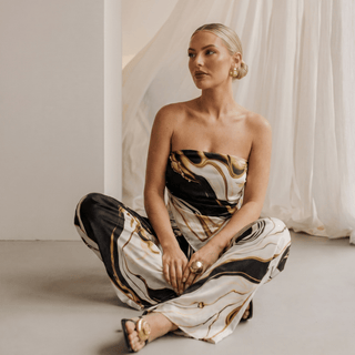 Noir & Gold Opulence 2 Piece Set - La Luz Boutique