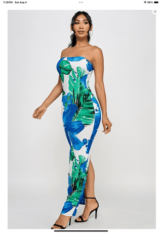 Paradise Escape Maxi Dress - Blue - La Luz Boutique