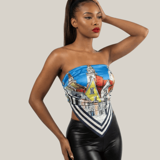 Portofino Breeze Scarf Top - La Luz Boutique