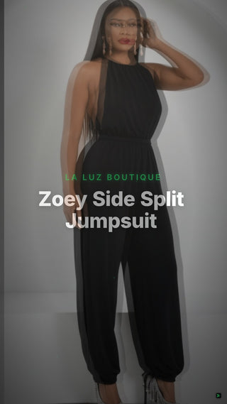 Zoey Side Split Jumpsuit – Clean Showcase