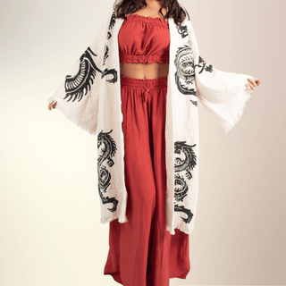 Red Dragon Kimono - La Luz Boutique