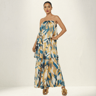 Safira Tiered Maxi Dress - La Luz Boutique