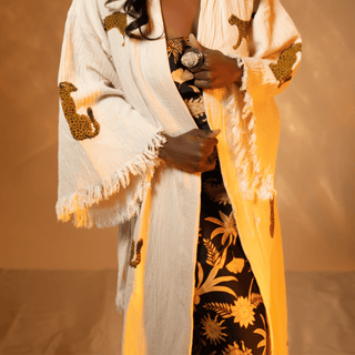 Sahara Leopard Kimono - La Luz Boutique