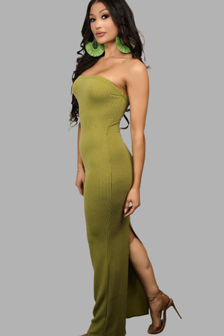 Santorini Knit Tube Maxi Dress - La Luz Boutique